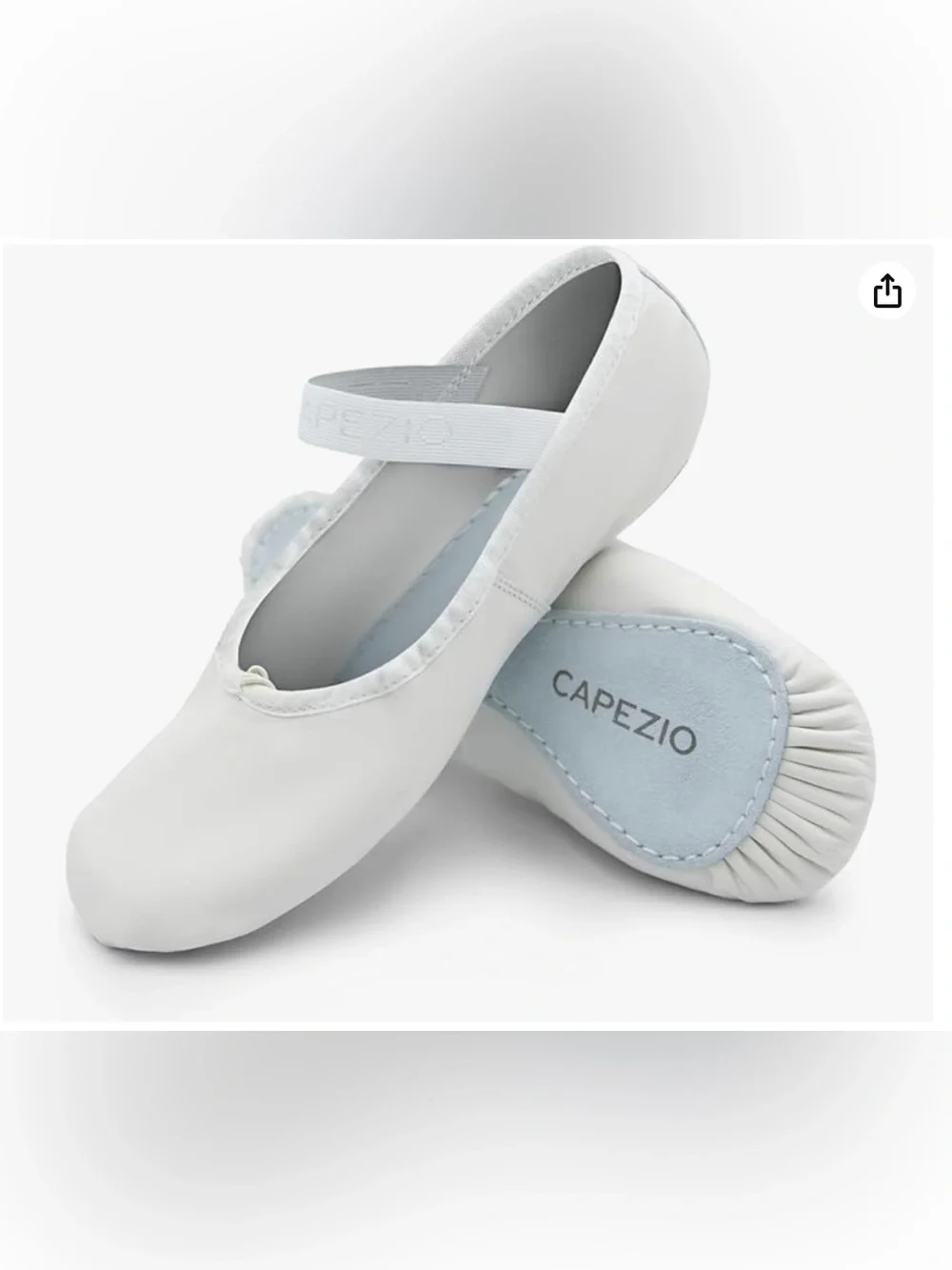 Capezio Kids White Leather Mary Jane Ballet Shoes